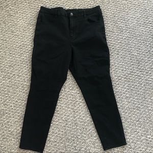 AE Size 18 Short Curvy High Rise Black Jegging